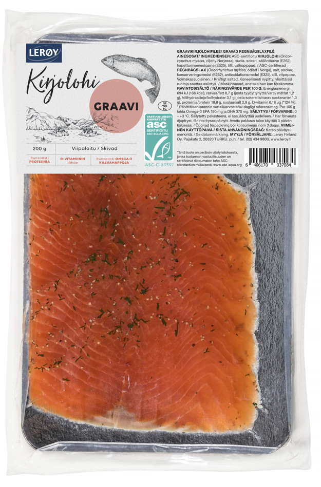 Graavikirjolohifilee ASC 200 g