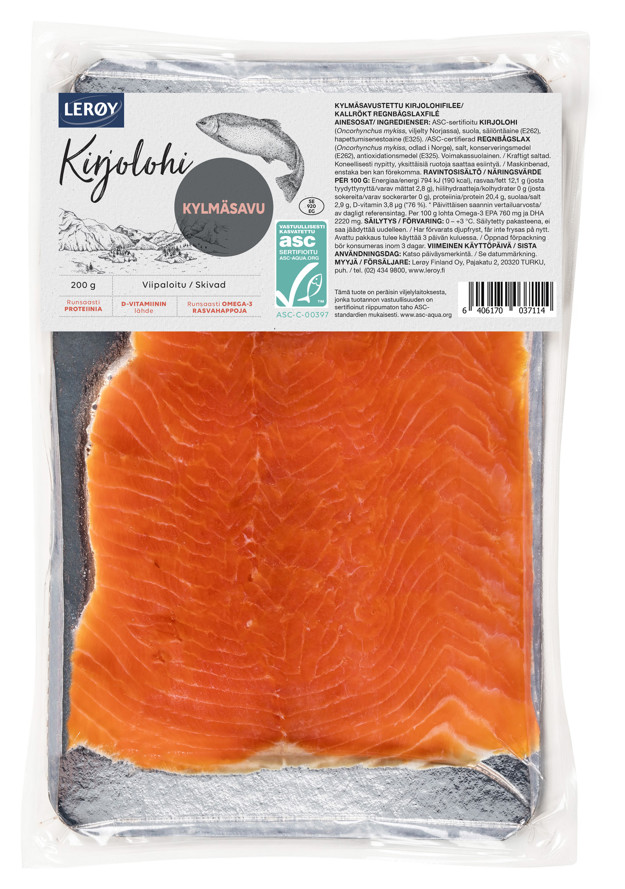 Kylmäsavukirjolohifilee 200g