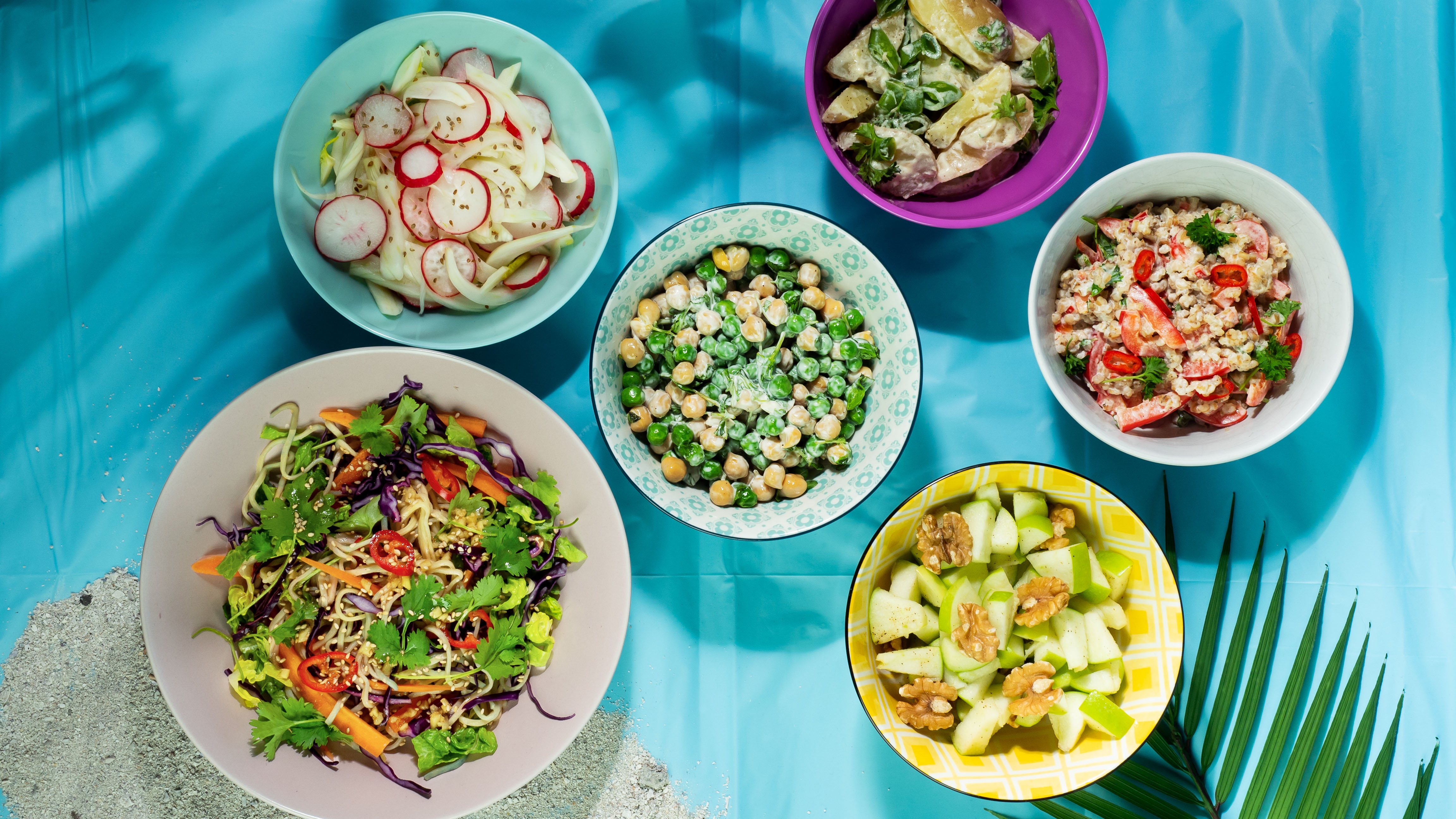 Sallad och dressing till grillmat