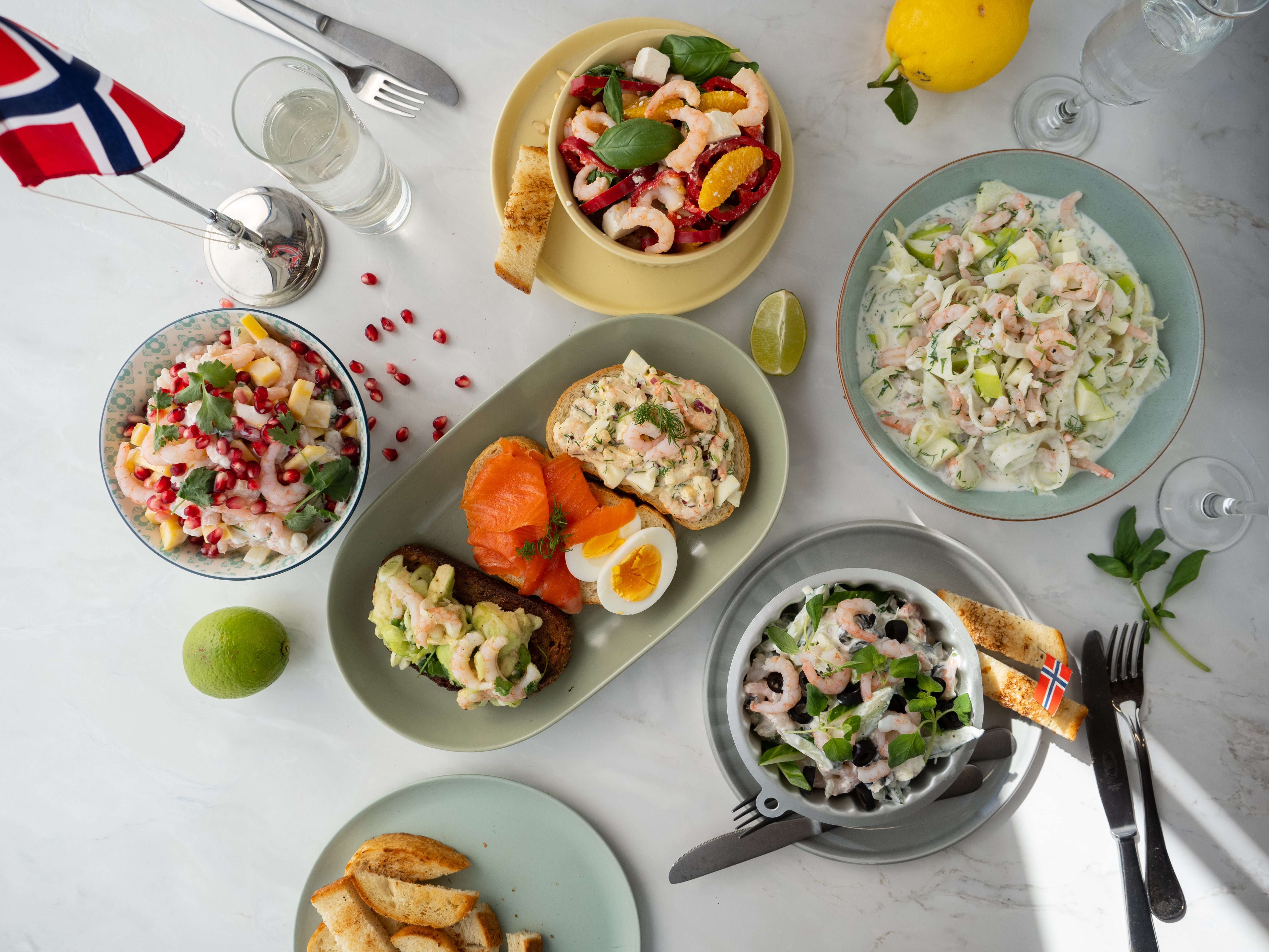 Tapasbord med ulike retter